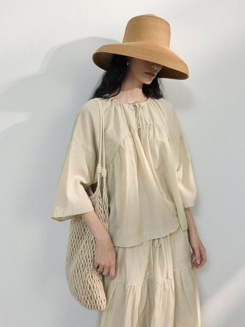 Mira Gathered Swing Blouse